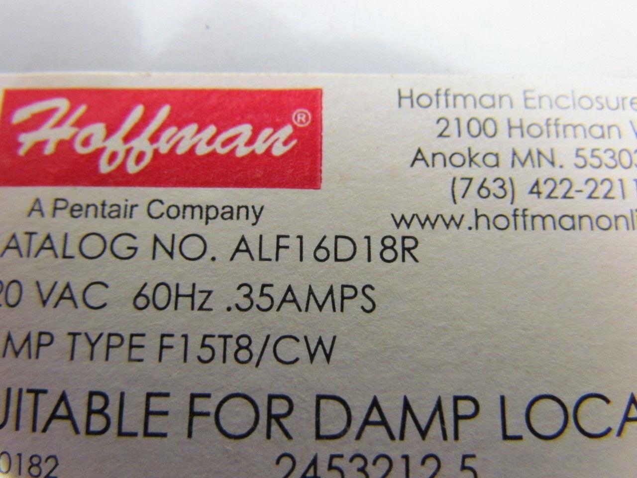 Hoffman ALF16D18R 18" 115V Damp Location Fluorescent Light Fixture No Brackets