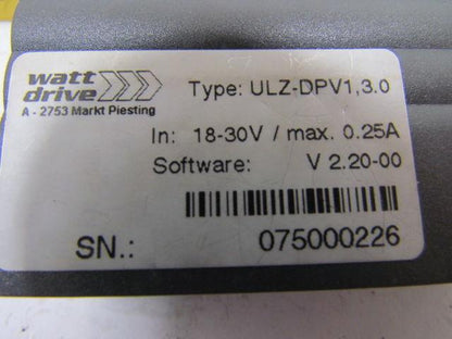 Watt Drive ULZ-DPV1,3.0 Profibus Communication Module 18-30V 0.25A V2.20-00
