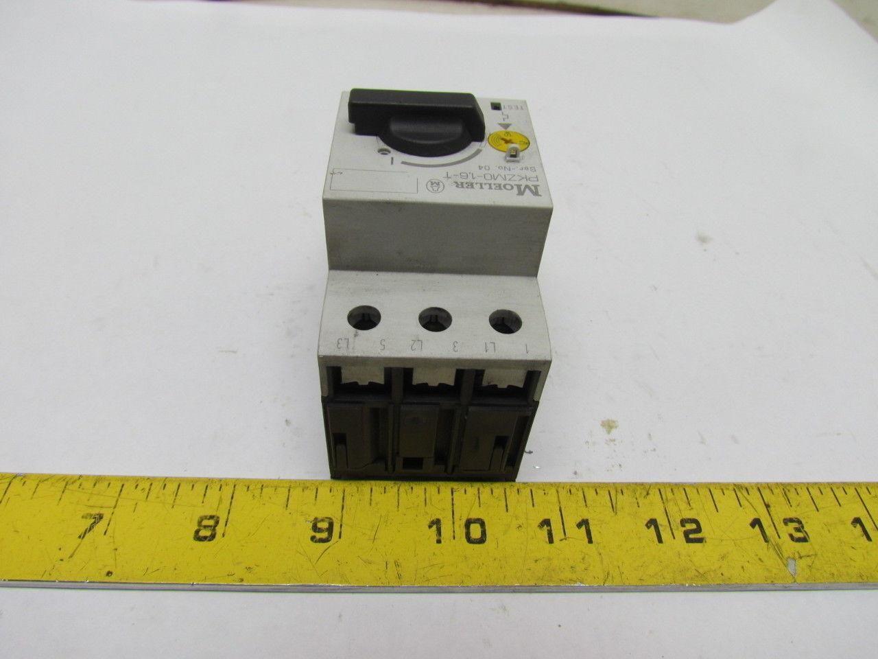 Moeller PKZM0-1.6-T Motor Starter Switch Circuit Breaker 1.0-1.6A DIN Rail