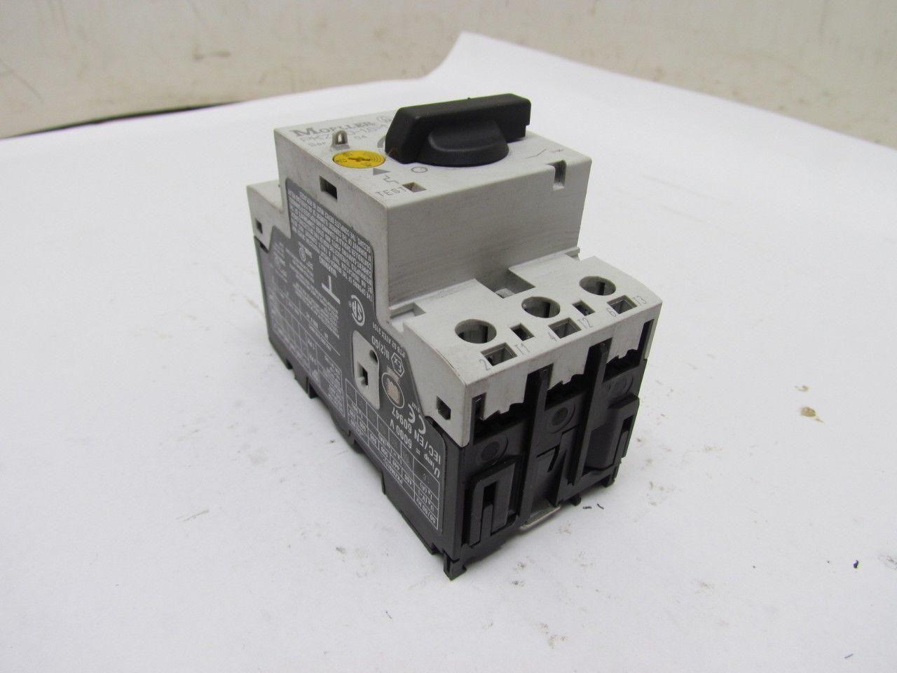 Moeller PKZM0-1.6-T Motor Starter Switch Circuit Breaker 1.0-1.6A DIN Rail