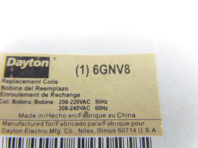 Dayton 6GNV8 Contactor Coil-208-240 VAC Replacement NIB