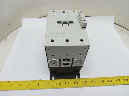 Moeller DIL M150 DIL M1 50 Contactor 3-Pole 250VDC 155A 100-120V Coil w/Aux