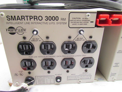 Tripp Smartpro 3000 RM Rackmount UPS System 8-Outlet Power Supply 3000VA 2400W