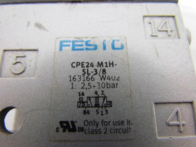 Festo CPE24-M1H-5L-3/8 Compact Solenoid Valve 24VDC 3/8" NPT
