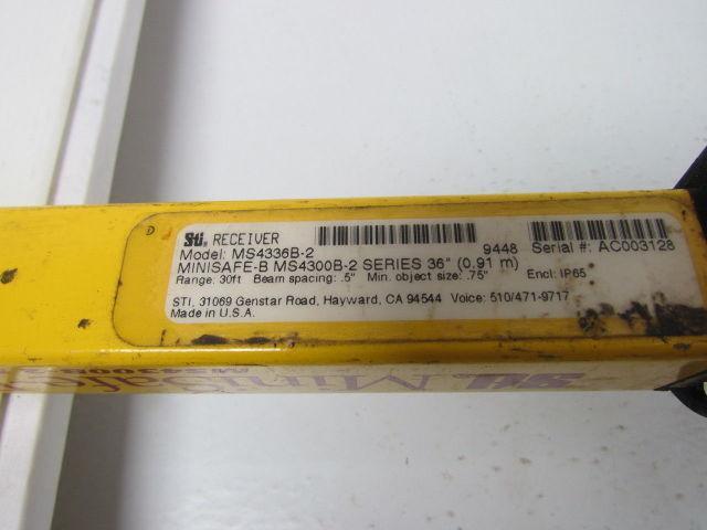 STI MS4336B-2 Minisafe-B MS4300B-2 Series 36" Light Curtain Transmitter