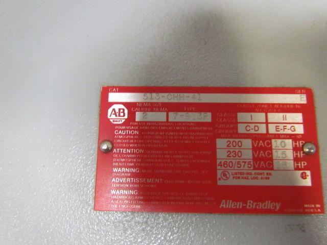 Allen Bradley 513-CHH-41 Cobination Starter Circuit Breaker NEMA Size 2 200-575V