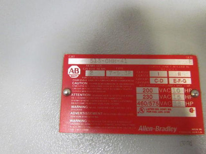 Allen Bradley 513-CHH-41 Cobination Starter Circuit Breaker NEMA Size 2 200-575V