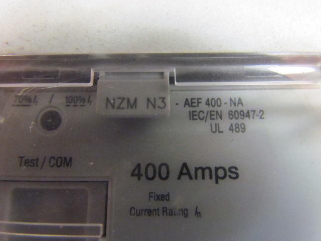 NZMN3-AEF400-NA 3-Pole Circuit Breaker 400 Amp Fixed Setting Electronic Release