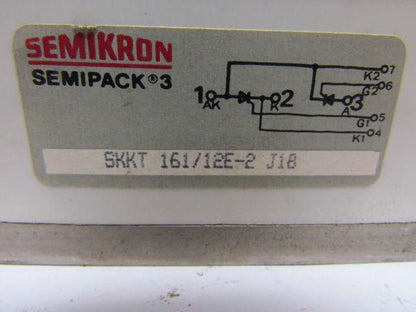 GE SemiKron SKKT 161/12E-2 J18 Thyristor Diode Module SemiPack 3 104X125DC020