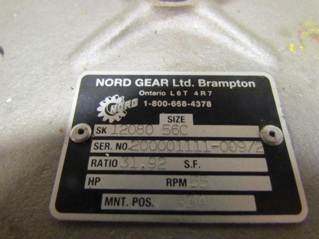 Nord 12080 Speed Reducer Helical Worm Gearbox 31.92:1 Ratio 56C 55RPM
