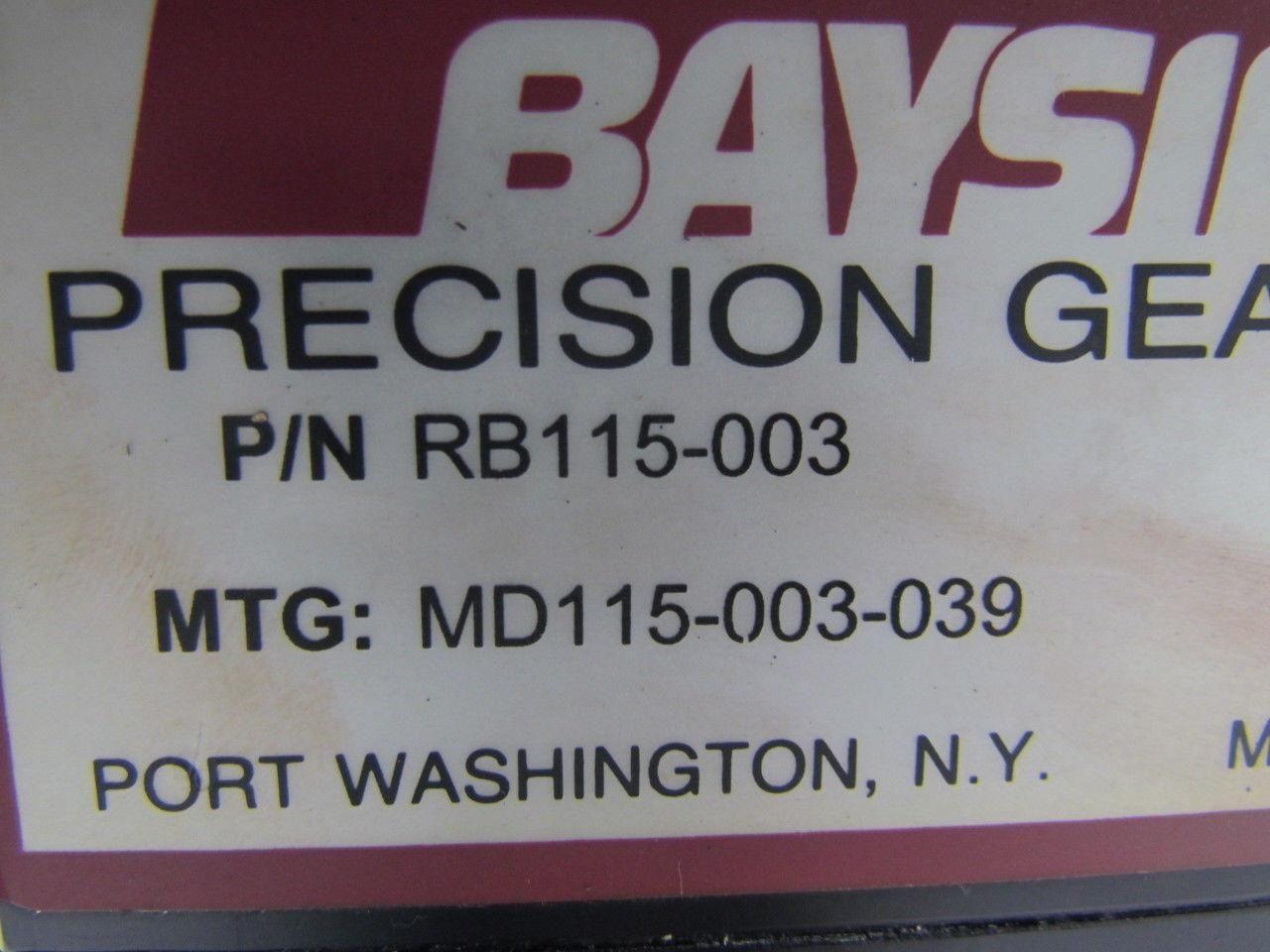 Bayside RB115-003 Right Angle Helical Percision Gearhead Speed Reducer 3:1 Ratio