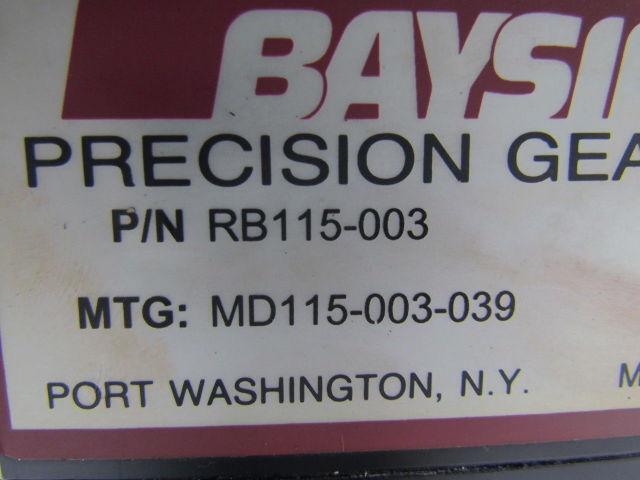 Bayside RB115-003 Right Angle Helical Percision Gearhead Speed Reducer 3:1 Ratio