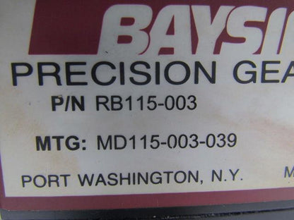 Bayside RB115-003 Right Angle Helical Percision Gearhead Speed Reducer 3:1 Ratio
