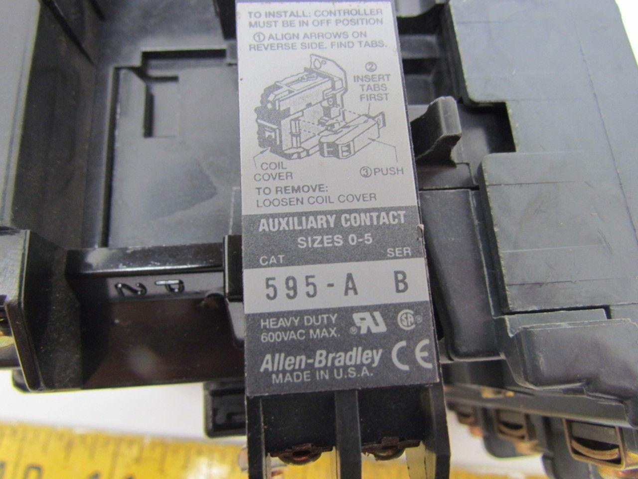 Allen Bradley 500F-BOD930 500F-B0D930 Contactor Motor Starter Sz1 27A 120V Coil