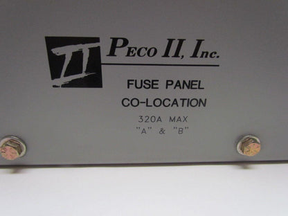 Peco II PBD 0301.01 TPL-BK Dual 200A Load Distribution Fuse Panel 320A Max 48VDC