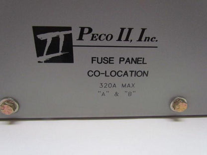 Peco II PBD 0301.01 TPL-BK Dual 200A Load Distribution Fuse Panel 320A Max 48VDC