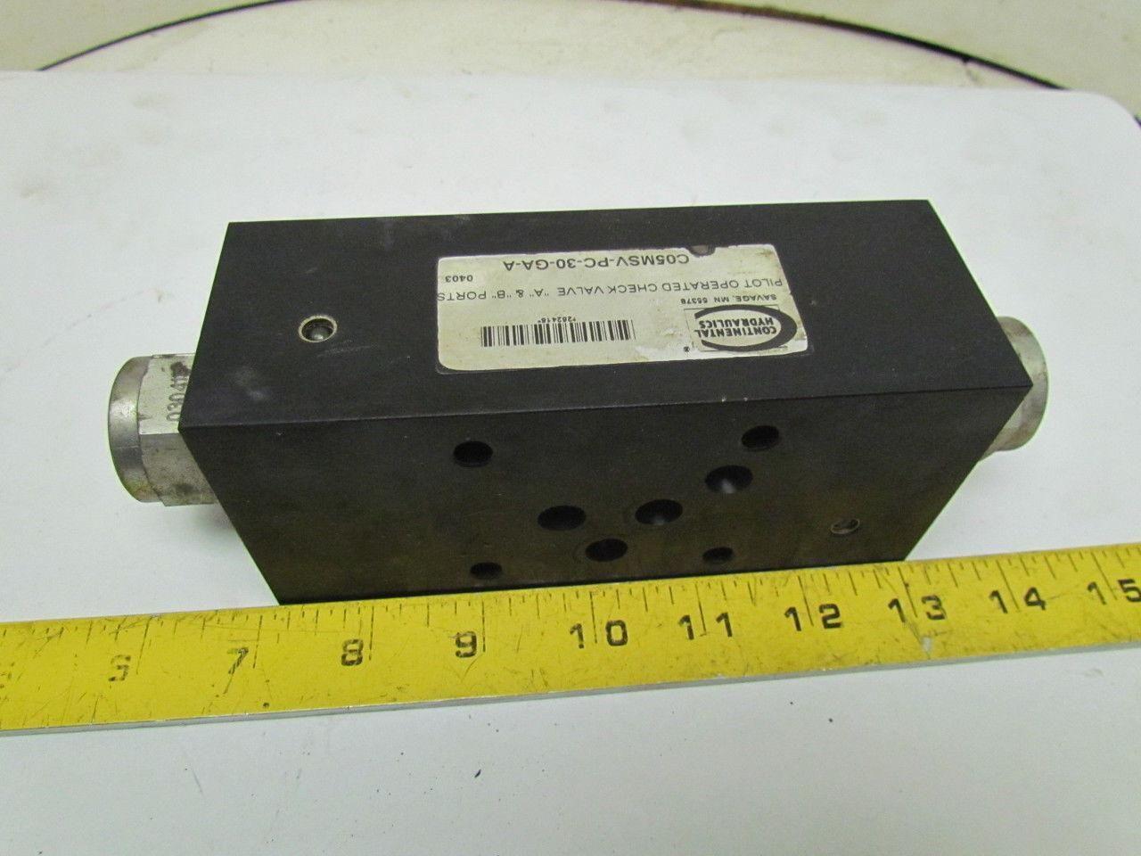 Continental C05MSV-PC-30-GA-A Pilot Operated Check Valve