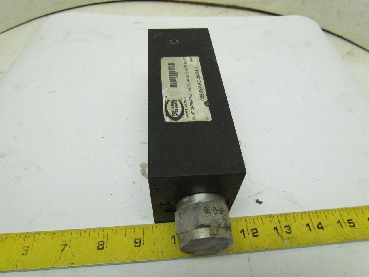 Continental C05MSV-PC-30-GA-A Pilot Operated Check Valve