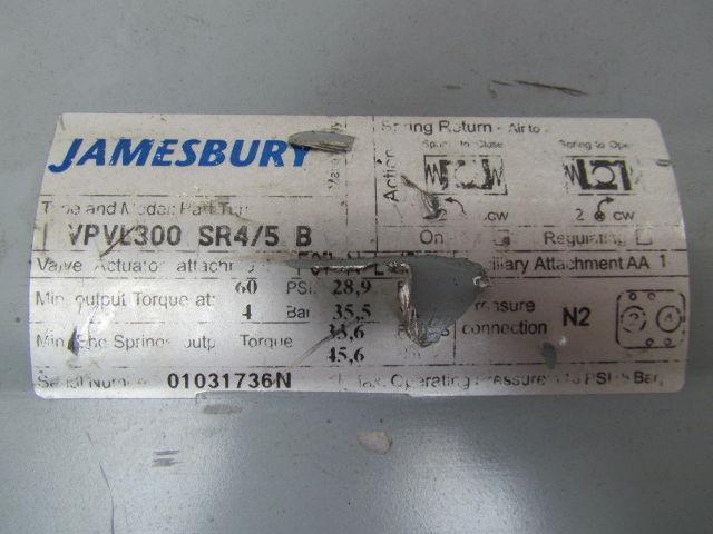 Jamesbury VPVL300-SR4/5-B Actuator w/PBM-1" Stainless Steel Valve 900 PSIG