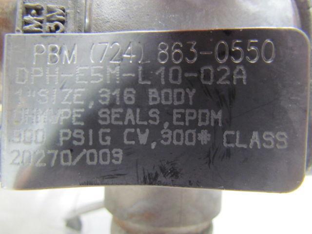 PBM DPH-E5M-L10-02A 1" Stainless Steel 3-Way Flanged Valve w/Actuator Bracket