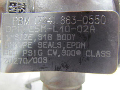 PBM DPH-E5M-L10-02A 1" Stainless Steel 3-Way Flanged Valve w/Actuator Bracket