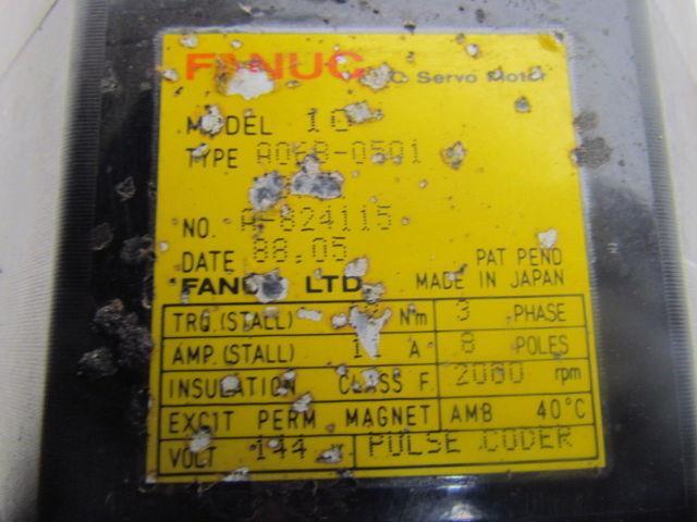 Fanuc A06B-0501 AC Servo Motor 144V 3-Phase 8-Pole 2000 RPM Model #10