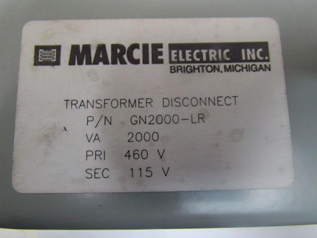 Marcie GN2000-LR-US Transformer Disconnect 2000VA 460V 115V 12x12" Enclosure