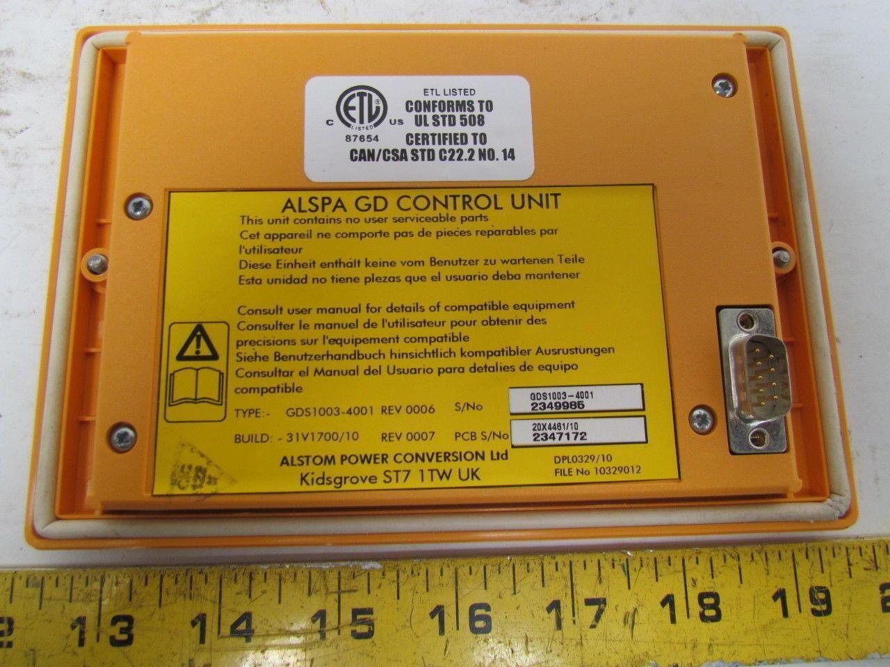 Alstom GDS1003-4001 Alspa Gemdrive Keypad Control Panel Unit GDS10034001 NEW