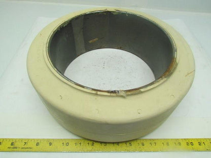 Caterpillar Smooth White Non-Marking Rubber Press-on Forklift Tire 14x5x10 NMHP