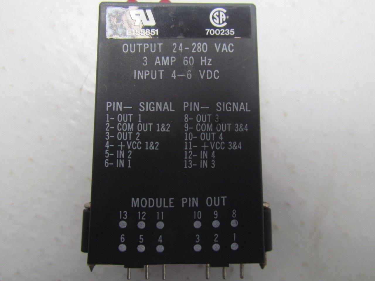 Analog Devices OA240QA Solid-State Relay Quad Module 4-Channel Output 24VAC