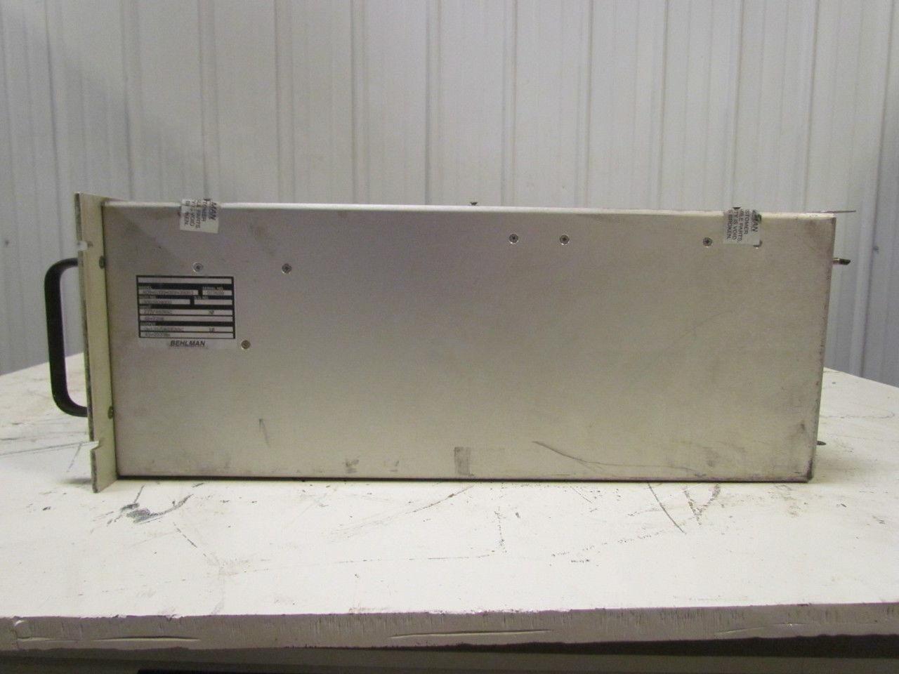 BEHLMAN ACM-6000-08V-39093 Input 277/480VAC 30 48-72Hz Output 0-135/0-270VAC 10