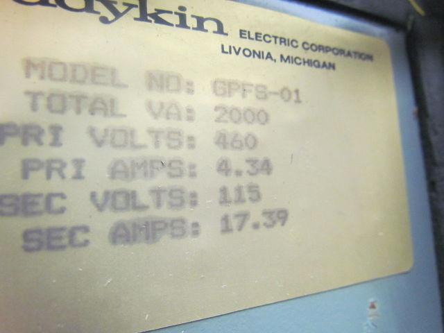 DayKin GPFS-01 TL105 Transformer Disconnect Switch Enclosure 2000VA 460/115V