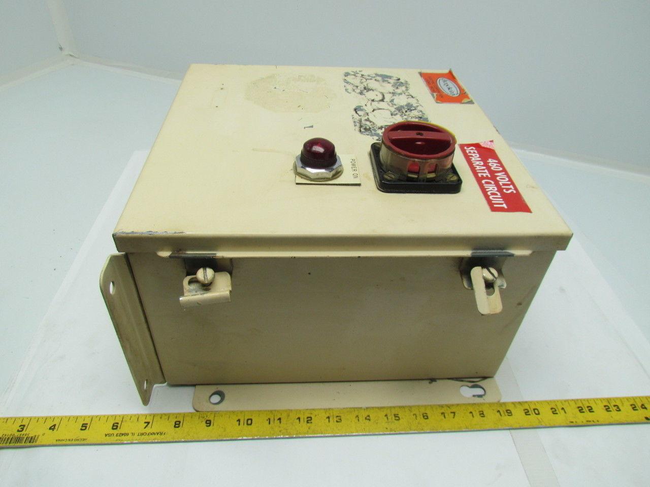 DayKin GPFS-07 Transformer Disconnect Switch Enclosure 500VA 460/115V 12x12x7"