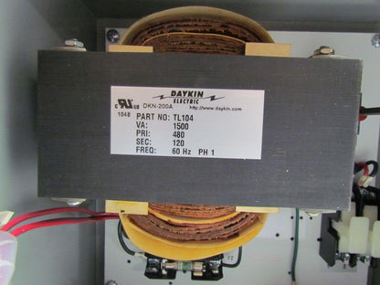 DayKin GPFS-03 L Transformer Disconnect Switch Enclosure 1500VA 480/120V 1Ph