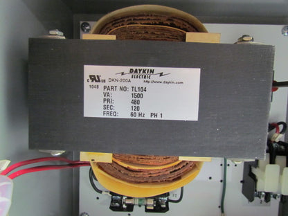 DayKin GPFS-03 L Transformer Disconnect Switch Enclosure 1500VA 480/120V 1Ph