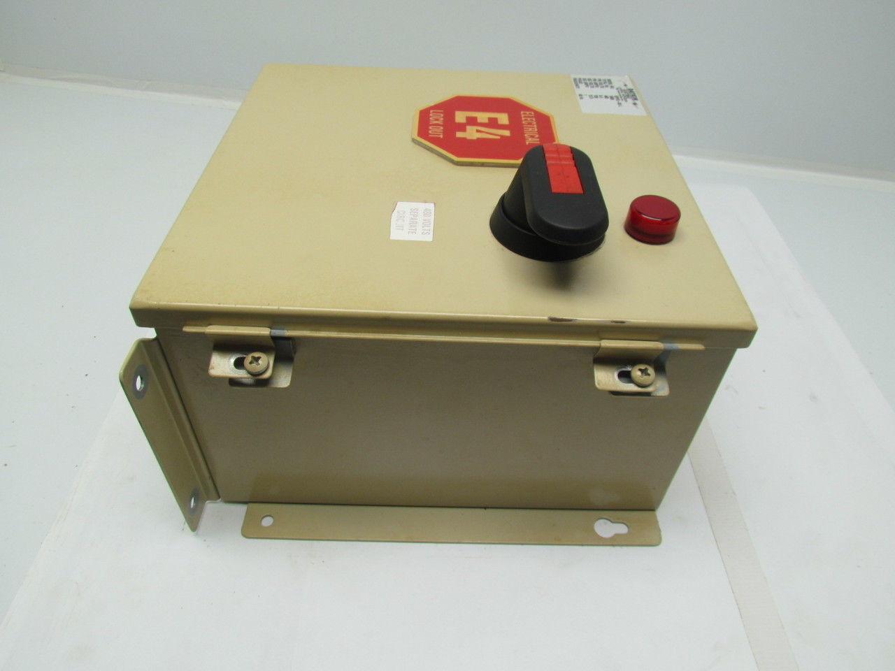 DayKin GPFS-03 L Transformer Disconnect Switch Enclosure 1500VA 480/120V 1Ph