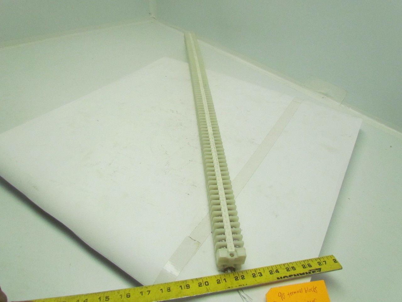 Allen-Bradley 1492 Style.CA 90 Terminal Blocks 2 End Pieces Mounted on Rail