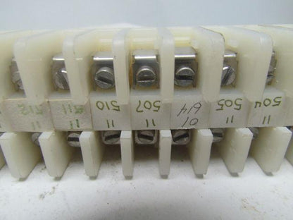 Allen-Bradley 1492 Style.CA 90 Terminal Blocks 2 End Pieces Mounted on Rail