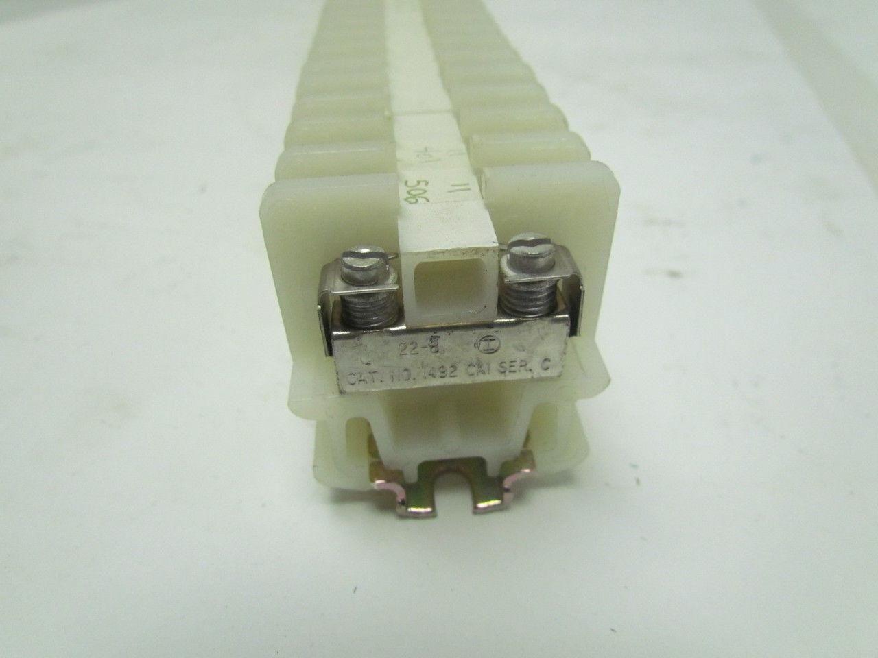 Allen-Bradley 1492 Style.CA 90 Terminal Blocks 2 End Pieces Mounted on Rail