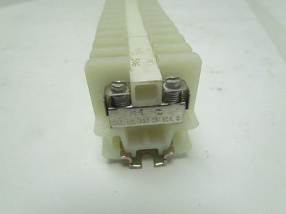 Allen-Bradley 1492 Style.CA 90 Terminal Blocks 2 End Pieces Mounted on Rail