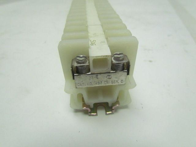 Allen-Bradley 1492 Style.CA 90 Terminal Blocks 2 End Pieces Mounted on Rail