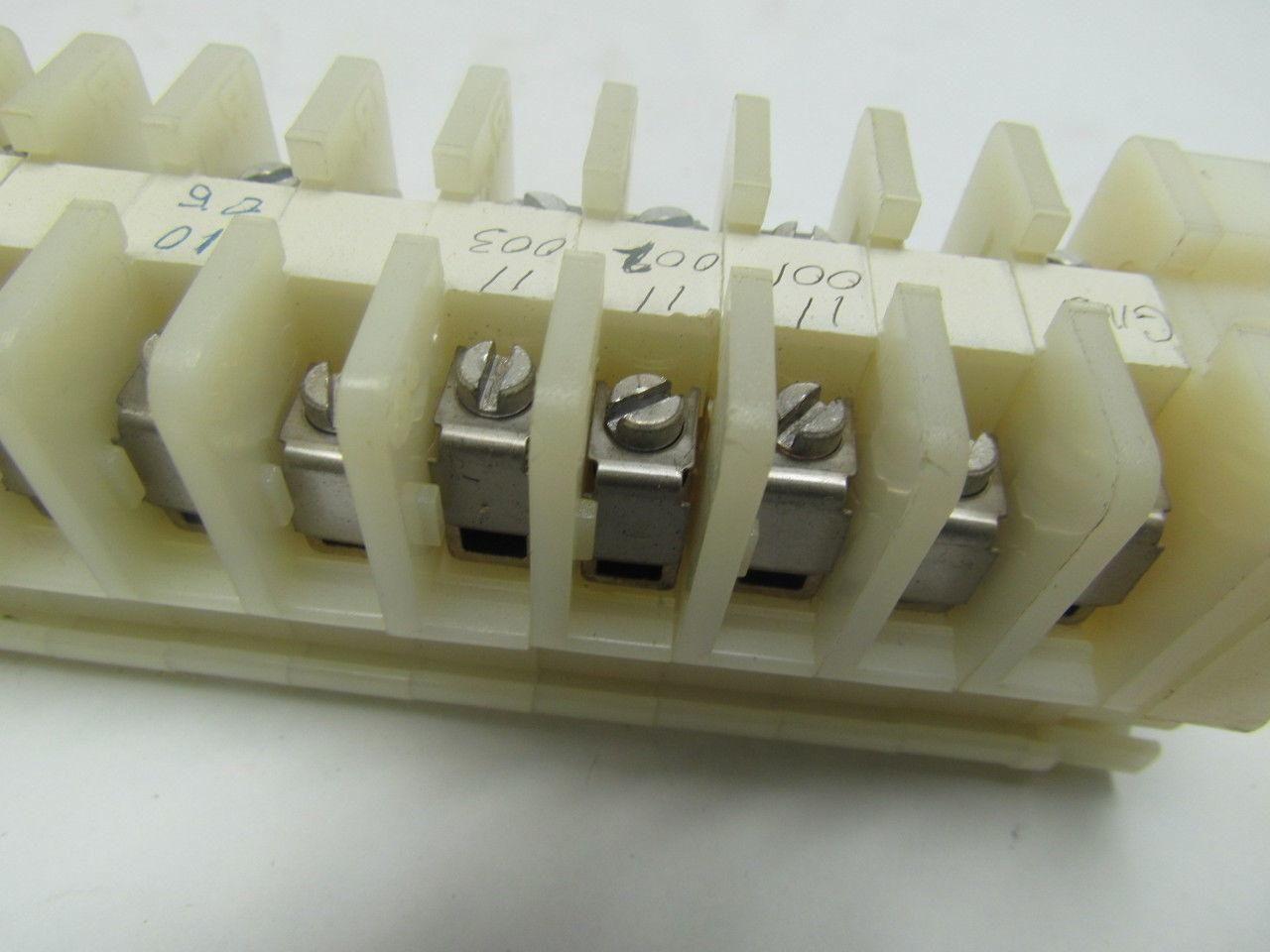 Allen-Bradley 1492 CA 65 Terminal Blocks With 2 End Pieces Mounted On Rail