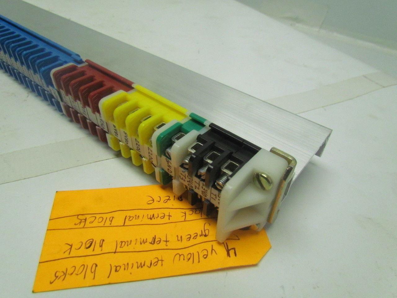 Allen-Bradley 1492 F 87Terminal Blocks Mounted On Rail & One Fuse Holder