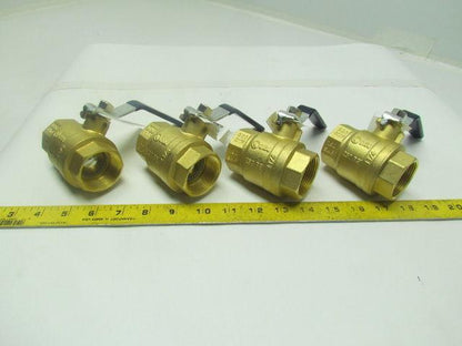 Nibco T-FP600A 1-1/4"Threaded Full Port Brass Ball Valve 250PSI 5G 125G Lot of 4