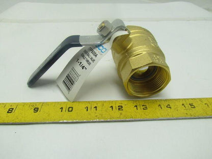 Nibco T-FP600A 1-1/4"Threaded Full Port Brass Ball Valve 250PSI 5G 125G Lot of 4