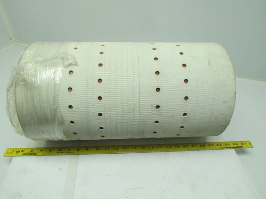 02x292 Perforated Impression/Grip Top Rubber Conveyor Belt 19"W 19' 3"L Endless