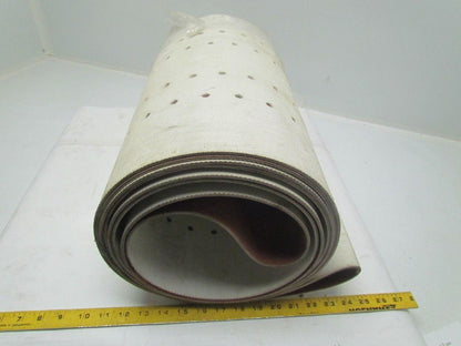 02x292 Perforated Impression/Grip Top Rubber Conveyor Belt 19"W 19' 3"L Endless