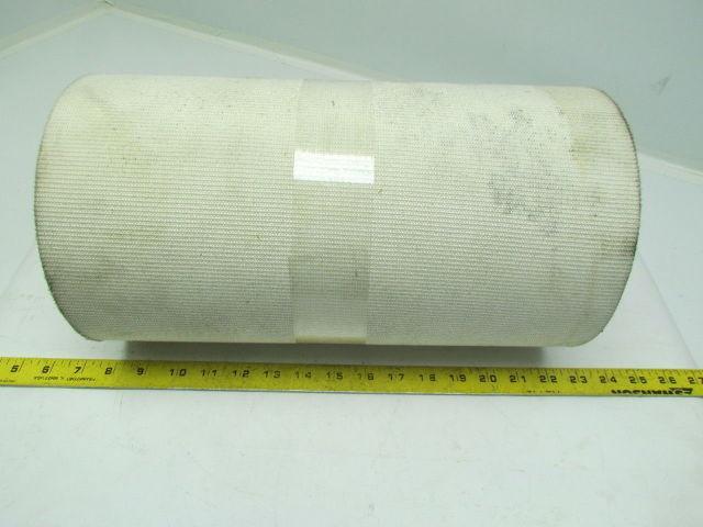 2-Sided White Woven Fabric Conveyor Belt Rubber Core 14.25"X31' Long 0.115"Thick