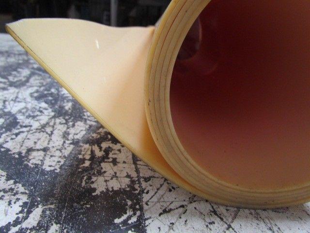 2-Sided Yellow Urethane/Plastic PVC Rubber Smooth Top Coated Conveyor Belt 48"