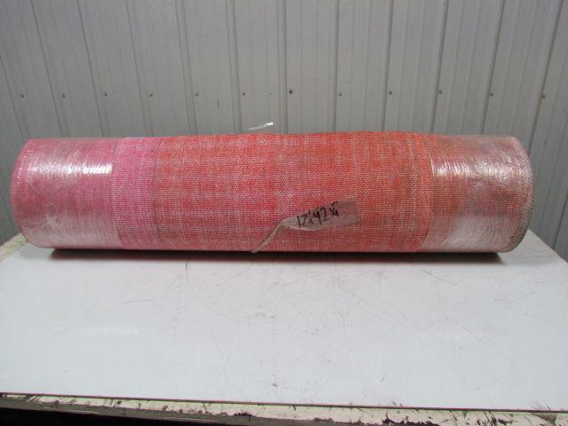 Red Urethane Smooth Top Woven Back Conveyor Belt 42.25"x17' Long 3/16" Thick